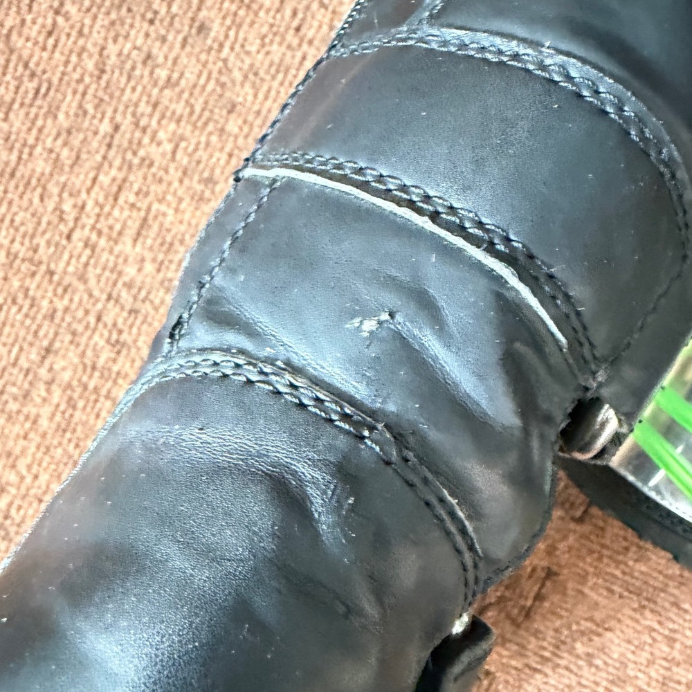Demonia Pleaser Techno-850UV Boots Black Neon Green Cyber Goth Platform Womens 7 - Picture 13 of 16